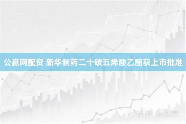 公赢网配资 新华制药二十碳五烯酸乙酯获上市批准