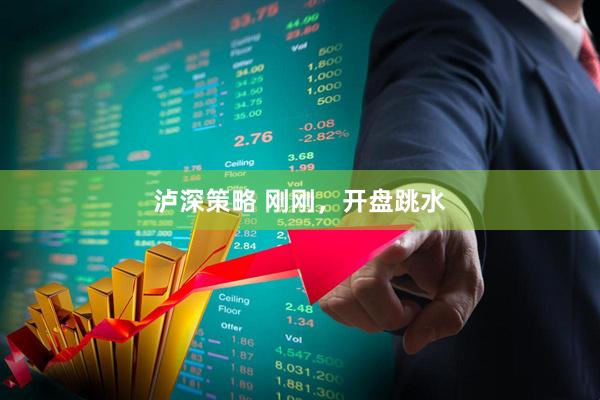 泸深策略 刚刚，开盘跳水